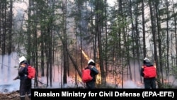 Орусия Федерациясынын субъектиси – Саха Республикасындагы токойдогу өрт.