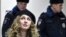 Maria Alyokhina was one of two Pussy Riot members to be fined. (file photo)