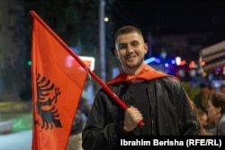 Muhamet Zeqa na protestu 21. septembra.