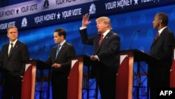 Республіканські кандидати у президенти США (зліва направо) Джеб Буш, Марко Рубіо, Дональд Трамп, Бен Карсон