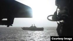 An image published by CENTCOM showing the US military’s blockade of Iranian ports on May 15.