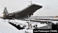 The Admiral Kuznetsov in Murmansk in December 2017