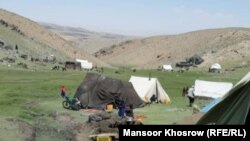 چپرها برپا شده در دشت‌های غور