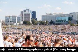 Протесты в центре Минска, август 2020 года