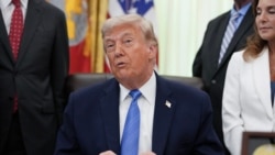 US President Donald Trump speaks during a signing ceremony for the "Secure America Act" in the Oval Office of the White House in Washington, DC, on June 10, 2026.