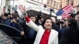 Outgoing Georgia's President Salome Zourabichvili leaves the presidential palace in Tbilisi