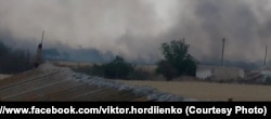 Пожежа внаслідок дронової атаки