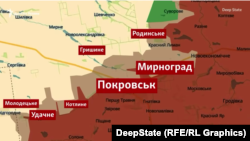 Покровсько-Мирноградська агломерація на мапі DeepState станом на 7 січня