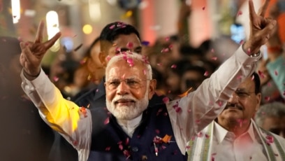 Индийският министър председател Нарендра Моди обяви победа на изборите за