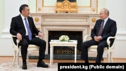 Кыргызстандын президенти Садыр Жапаров менен Орусиянын президенти Владимир Путин. 23-апрель, 2026-жыл. Москва