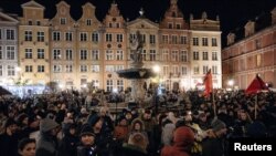 LA Gdansk după asasinarea lui Pawel Adamowicz, la 14 ianuarie 2019