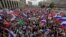 People take part in a rally in support of independent candidates for Moscow's elections on July 20.