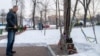 Kyiv Mayor Vitaliy Klitschko lays flowers at the so-called Monument of the Heavenly Hundred on Kyiv's Independence Square on February 18.