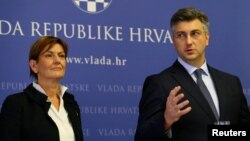 Ministrica Martina Dalić i premijer Andrej Plenković, Zagreb