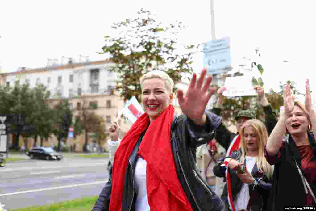 Марыя Калесьнікава таксама прыйшла на жаночую акцыю