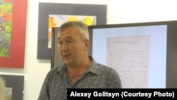 Алексей Голицын на презентации своей книги