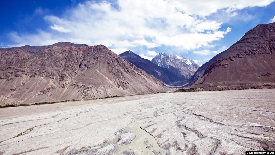 The Wakhan Corridor looking into Afghanistan and Pakistan, from Tajikistan