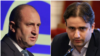 Колаж със снимки на Румен Радев и Божидар Божанов