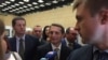 Russia is staying away from a session of the OSCE after Finland said it would block State Duma speaker Sergei Naryshkin (pictured, center) and five other Russian delegates from attending. 