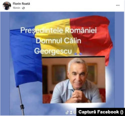 Florin Roată este un admirator al lui Călin Georgescu.