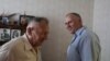 Belarus - Former political prisoner Mikalay Statkevich visits his father, Baranavichy, 23Aug2015