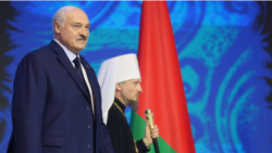 Аляксандар Лукашэнка і кіраўнік Беларускага экзархату РПЦ мітрапаліт Веніямін. Менск, 8 студзеня 2026