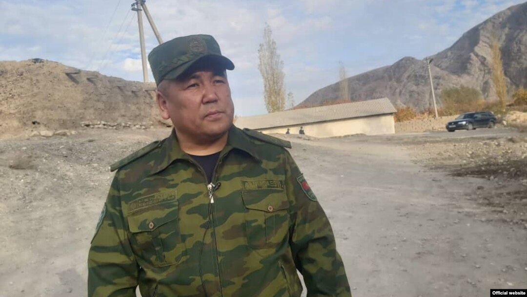 Абдикарим Алимбаев, Мамлекеттик чек ара кызматынын төрагасынын орун басары. Үч-Дөбө айылы, Баткен облусу. 26-октябрь, 2020-жыл.