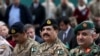 Pakistani army chief General Raheel Sharif (C) participated in a change of command ceremony at NATO's Resolute Support headquarters in Kabul on March 2.