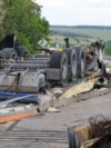 Знищені українськими дронами вантажівки під окупованим Росію Донецьком. Червень 2026 року