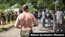 The picture shows the aftermath of a Russian missile attack on Ukraine's Dnipro region on June 24.