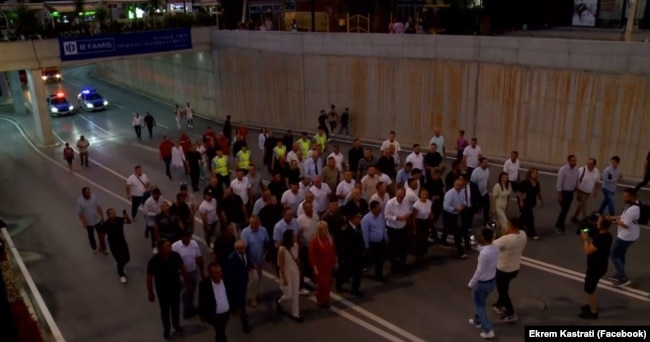 Pamje nga përurimi i nënkalimit në qytetin e Malishevës, gusht 2025.