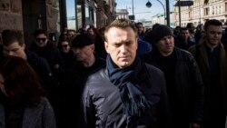 Алексей Навальный перед задержанием на несанкционированном шествии 26 марта