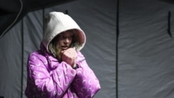 Emergency officials have set up tents around Kyiv where Ukrainians can warm up and charge cell phones and computers. 