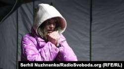 Emergency officials have set up tents around Kyiv where Ukrainians can warm up and charge cell phones and computers. 
