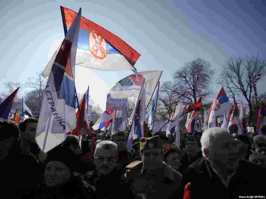 Srbija - Miting opozicionih stranaka, predvođenih Srpskom naprednom strankom održan je u Beogradu, 05.02.2011. Foto: RSE / Vesna Anđić 