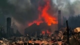 Fire, a house burned in California by wildfires in January 2025