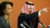 Saudi Foreign Minister Prince Saud al-Faisal (right) with U.S. Secretary of State Condoleezza Rice (