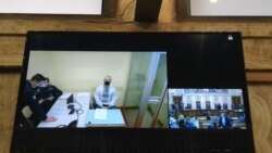 Віталій Марків по відеозв'язку з тюрми виступає з останнім словом перед оголошенням рішення суду, 3 листопада 2020 року