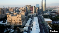 Pamje e një pjese të kryeqytetit Baku në Azerbajxhan