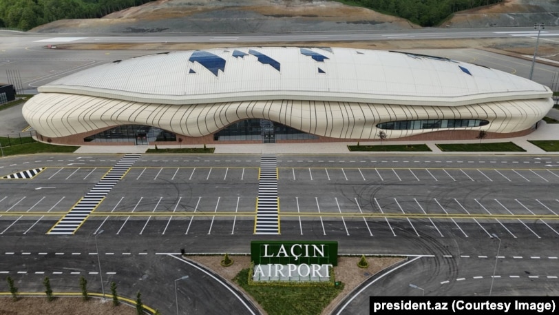 Aeroporti i Laçinit i fotografuar rreth kohës së hapjes së tij zyrtare në maj 2025.
