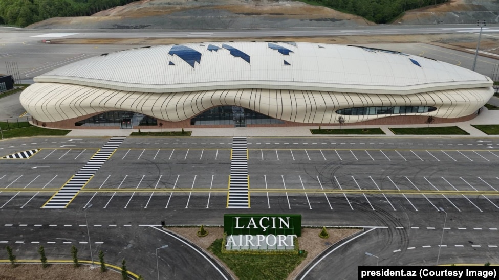 Aeroporti i Laçinit i fotografuar rreth kohës së hapjes së tij zyrtare në maj 2025.