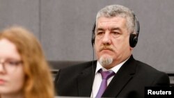 Former Kosovo Liberation Army member Pjeter Shala attends his trial in The Hague on February 21.