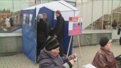 Пікет Саньнікава па дарозе на Малінаўку