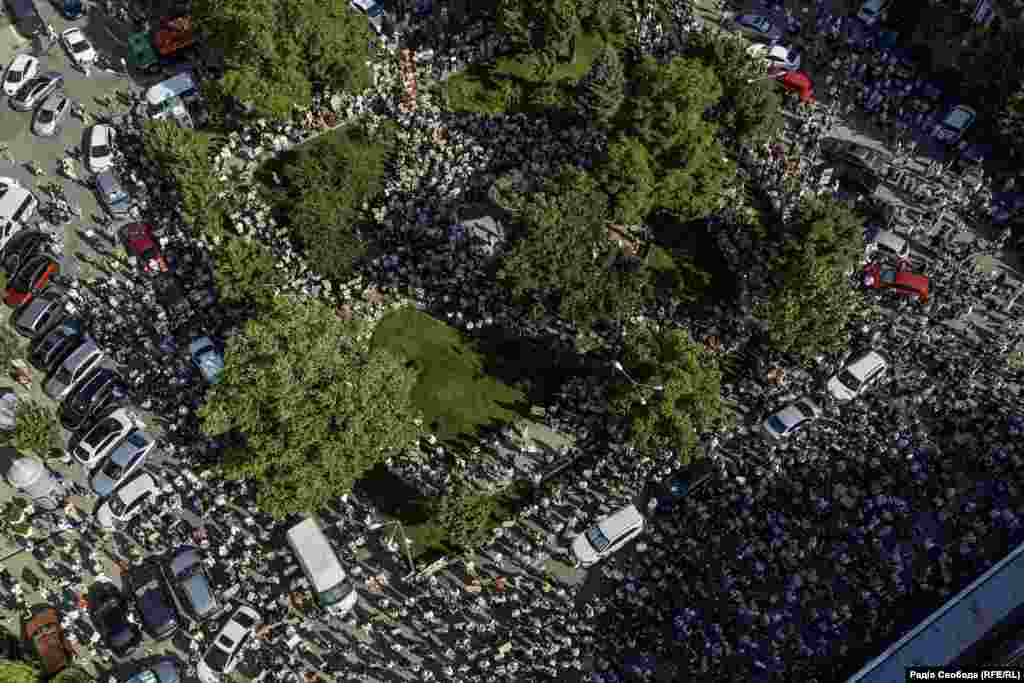 Акція протесту у Києві на фото з дрону, 16 липня 2026 року
