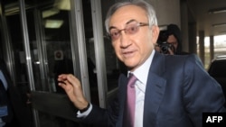 Serbian tycoon Miroslav Miskovic arrives at the Interior Ministry in Belgrade on December 3.