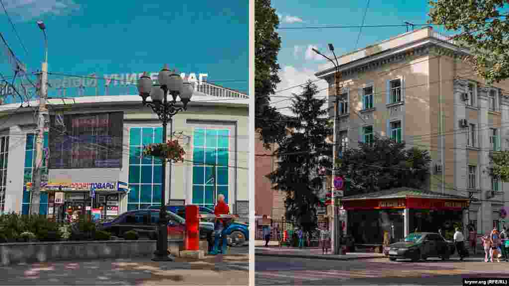 Міський ЦУМу має оновлений фасад.&nbsp;Дерева біля готелю &laquo;Україна&raquo; витягнулися і затінюють його стіни