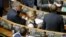 Yulia Tymoshenko attends a parliament session in Kyiv on February 16.