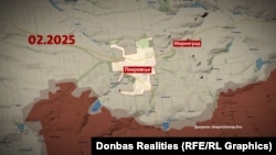 Ситуація довкола Покровсько-Мирноградської агломерації станом на лютий 2025 року за даними проєкту DeepState