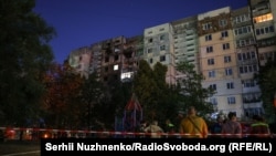 Наслідки російської атаки дроном у Голосіївському районі Києва, 3 вересня 2026 року 