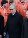 Russian President Vladimir Putin (right), Kazakh President Qasym-Zhomart Tokaev (center), and Uzbek President Shavkat Mirziyoev attend a military parade in Moscow. (file photo)
